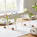Mini vases tube à essai en verre couvercle liège Ø4cm H12cm 6pcs | Floristik24.be