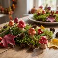 Champignons décoratifs en bois, mini amanites tue-mouches en bois, rouge orangé, 4 cm, lot de 12. | Floristik24.be