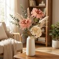 Chrysanthèmes Saumon Rose Artificiel Ø13cm L72cm 2pcs | Floristik24.be