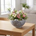 Bol décoratif rond pour plantes gris noir Ø35cm H18cm | Floristik24.be