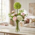 Oignon ornemental Allium, fleur en soie, boule artificielle vert poireau Ø20cm L72cm | Floristik24.be