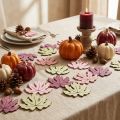 Décorations en bois à éparpiller, feuilles d'automne, décoration de table, violet, rose, vert, 4 cm, 72 pièces | Floristik24.be