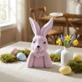 Buste de lapin pensif, violet clair, décoration de Pâques, 16,5 × 13 × 27 cm | Floristik24.be