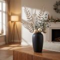 Fougère décorative artificielle champagne métallisé L85cm 2pcs | Floristik24.be