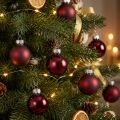 Boules en verre Noël en mélange Bordeaux Ø3cm 22 pcs | Floristik24.be