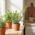 Thym décoratif en pot Herbes artificielles Décoration de cuisine 25cm | Floristik24.be
