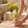 Vase citron en céramique décoratif Décoration de table méditerranéenne H22cm | Floristik24.be