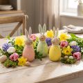 Figurines décoratives de lapins en forme d'œuf, pour une décoration printanière, 12 cm, lot de 3 | Floristik24.be