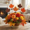 Pin's feuille d'érable triée déco automne 8cm L35cm 12pcs | Floristik24.be