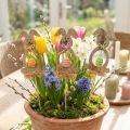 Bois de lapin de Pâques, bouchons de fleurs Pâques, bouchons de lapin 8,5 cm 12pcs | Floristik24.be
