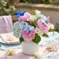 Papillons décoratifs plume papillon rose, bleu 6cm 24 pcs | Floristik24.be