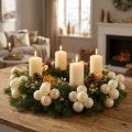 Mini boules de Noël crème mix mat/brillant Ø40mm 32 pcs | Floristik24.be