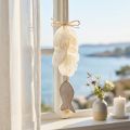 Cintre décoration maritime Coquillage Capiz avec poisson blanc 39cm | Floristik24.be