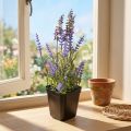 Lavande artificielle en pot Plantes artificielles à fleurs 25 cm | Floristik24.be