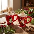 Tasses de Noël tasse Père Noël en céramique 10,5cm 2pcs | Floristik24.be