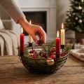 Bougeoir pour 4 bougies bol décoratif métal marron Ø14cm | Floristik24.be