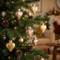 Décoration de Noël cœurs dorés 3 cm – Lot de 24 | Floristik24.be