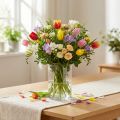 Vase en verre rond, cylindre en verre transparent Ø9cm H15,5cm | Floristik24.be