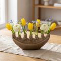 Vase décoratif en céramique en forme de bateau Marron 23×8,5cm H11cm | Floristik24.be