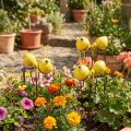 Décoration de jardin en métal Fourmi sur bâton Assortiment de 46 cm 4 pièces | Floristik24.be