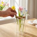 Vase décoratif tube à essai avec couvercle en liège Ø4cm H18cm 6 pcs | Floristik24.be