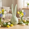 Décoration de Pâques tête de lapin vert menthe craquelure or 16,5x16x40cm | Floristik24.be