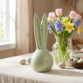 Tête de lapin décoration lapin de Pâques vert menthe craquelure or H28cm | Floristik24.be
