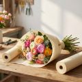 Fleur crêpe champagne crème L10cm L250cm 2pcs | Floristik24.be