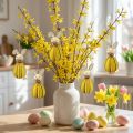 Décoration de Pâques à suspendre Lapins de Pâques Décoration à suspendre en bois H9,5 cm 8 pièces | Floristik24.be