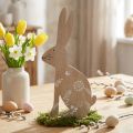 Lapin de Pâques Décoration de Pâques Lapin décoratif en bois assis 20×40cm | Floristik24.be