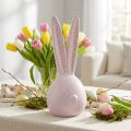 Tête de lapin Lapin de Pâques en craquelure or rose 16,5x16x40cm | Floristik24.be