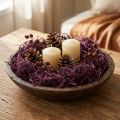 Coton de mûrier couleur aubergine, matière décorative naturelle, souple et polyvalente, 150 g | Floristik24.be