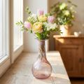 Mini vase en verre vase à fleurs violet Ø7,5cm H15cm | Floristik24.be
