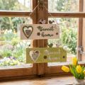 Décoration de fenêtre, décoration suspendue, panneau en bois « Sweet Home », 25 cm, lot de 2 | Floristik24.be