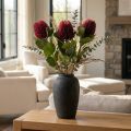 Fleurs artificielles, Banksia, Proteaceae rouge vin L58cm H6cm 3pcs | Floristik24.be