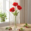 Rouge coquelicot 58cm - 74cm 3 pcs | Floristik24.be