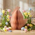 Figurine en nid d'abeille décoration de Pâques poulet orange 28,5×15,5×30cm | Floristik24.be