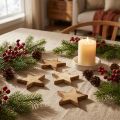 Décoration à disperser étoiles de Noël étoiles en bois flammé 5,5 cm 12 pcs | Floristik24.be