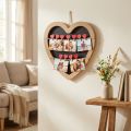 Décoration murale coeur porte photo porte mémo 10 clips 30cm | Floristik24.be