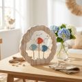 Décoration de table poisson bois à poser décoration maritime bleu, rouge Ø28cm | Floristik24.be