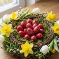 Oeuf de caille rouge 3cm décoration de Pâques 50 pcs | Floristik24.be