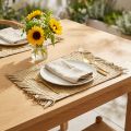 Set de table jonc de mer rectangulaire décoration de table jacinthe d'eau nature 33×48cm | Floristik24.be