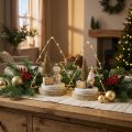 Déco de table Noël LED sapin Pour pile H21cm, lot de 2 | Floristik24.be