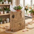 Sacs en papier sacs en papier sacs cadeaux 18x9cm journal 50pcs | Floristik24.be