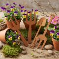 Outil de jardin en feutre marron 4 pcs | Floristik24.be