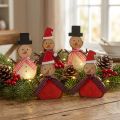 Bonhomme de neige Figure à décorer bois 10cm 9 St | Floristik24.be