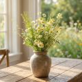 Bouquet de camomille artificielle verte, blanche et jaune de 45 cm | Floristik24.be