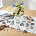 Déco en bois Coquillage, bateau Bleu et blanc, 2,5/4cm, 72p | Floristik24.be