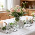 Décoration de table en bois fleurs blanches Ø2cm–6cm 20 pcs | Floristik24.be