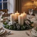 Bougies unies platine 70x120mm 4 pcs | Floristik24.be